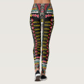 Farbenfroh abstrakt: Quadrat-Taschendesign. Leggings (Rückseite)