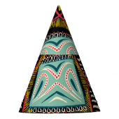 Farbenfroh abstrakt: Quadrat-Taschendesign. Partyhütchen (Vorderseite)