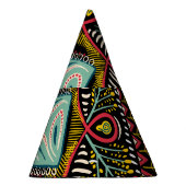 Farbenfroh abstrakt: Quadrat-Taschendesign. Partyhütchen (Rechts)