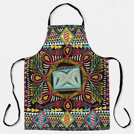Farbenfroh abstrakt: Quadrat-Taschendesign. Schürze (Vorderseite)