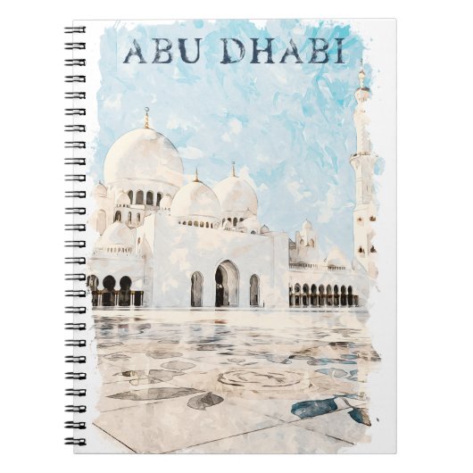 Farbenfroh Abu Dhabi VAE Denkmal Notizblock (Vorderseite)