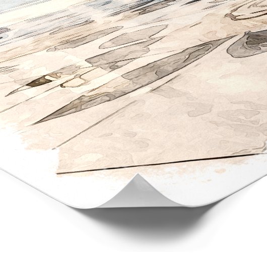 Farbenfroh Abu Dhabi VAE Denkmal Poster (Ecke)