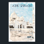 Farbenfroh Abu Dhabi VAE Denkmal Poster<br><div class="desc">Karo aus diesem farbenfrohen und atemberaubenden Abu Dhabi Vereinigte Arabische Emirate Wasserfarbenreisen Poster und Souvenirs des beliebten Reiseziels mit den berühmten Wolkenkratzern und Sehenswürdigkeiten von Abu Dhabi. Eine phantastische Geschenkidee für Ihre Familie und jeden Touristen.</div>