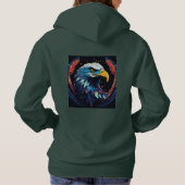 Farbenfroh amerikanischer Adler Patriotischer T - Hoodie (Rückseite)