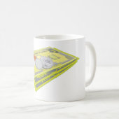 Farbenfroh amerikanisches Geld Bargeld und Münzen Kaffeetasse (VorderseiteRechts)