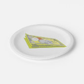 Farbenfroh amerikanisches Geld Bargeld und Münzen Pappteller (Schrägansicht)