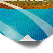 Farbenfroh an einem Strand mit Palmen und einer So Poster (Ecke)