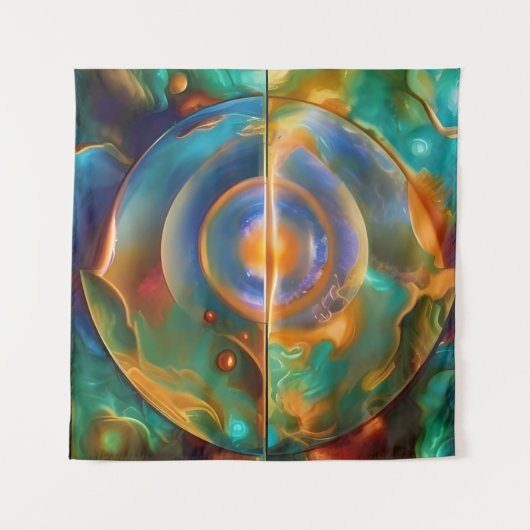 farbenfroh, anderweitig Abstrakt Wandteppich (Vorderseite (Horizontal))