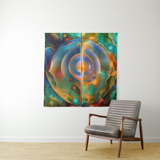 farbenfroh, anderweitig Abstrakt Wandteppich (Beispiel (Horizontal))