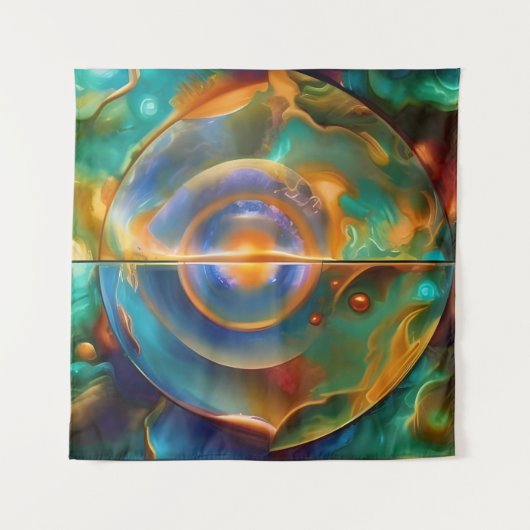 farbenfroh, anderweitig Abstrakt Wandteppich (Vorderseite)