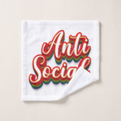 farbenfroh antisozial badhandtuch set (Waschlappen)