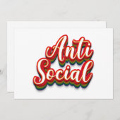 farbenfroh antisozial feiertagskarte (Vorne/Hinten)