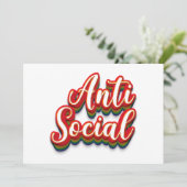 farbenfroh antisozial feiertagskarte (Stehend Vorderseite)