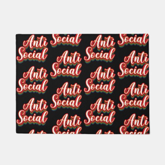 farbenfroh antisozial fußmatte (Vorderseite)