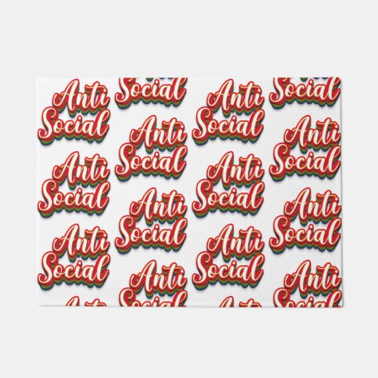 farbenfroh antisozial fußmatte (Vorderseite)