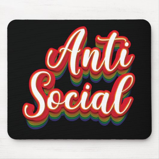 farbenfroh antisozial mousepad (Vorne)