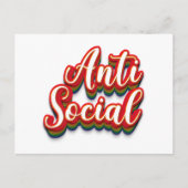 farbenfroh antisozial postkarte (Vorderseite)