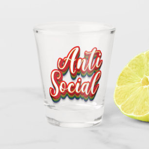 Farbenfroh antisozial schnapsglas