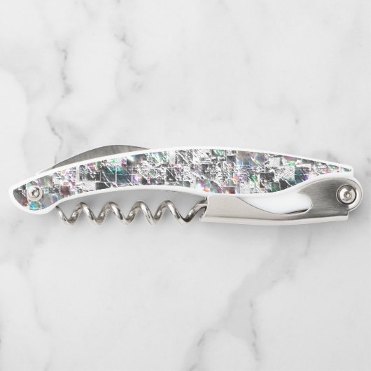 Farbenfroh aussehen wie quadratische dvd Ausschnit Kellnermesser (Rückseite)