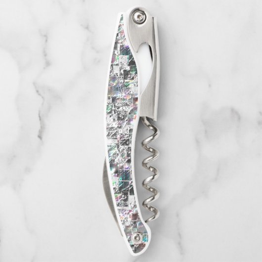 Farbenfroh aussehen wie quadratische dvd Ausschnit Kellnermesser (Rückseite)