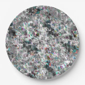 Farbenfroh aussehen wie quadratische dvd Ausschnit Pappteller (Vorderseite)