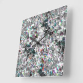 Farbenfroh aussehen wie quadratische dvd Ausschnit Quadratische Wanduhr (Winkel)