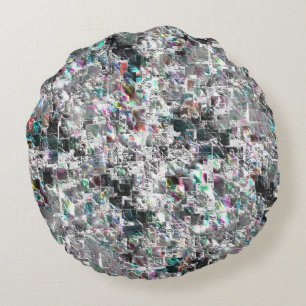 Farbenfroh aussehen wie quadratische dvd Ausschnit Rundes Kissen