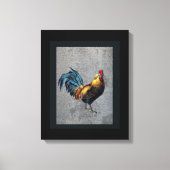 Farbenfroh Bantam Rooster Leinwanddruck (Vorderseite)