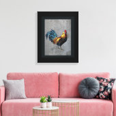 Farbenfroh Bantam Rooster Leinwanddruck (Insitu (Wohnzimmer))
