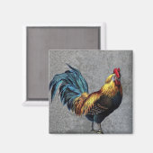 Farbenfroh Bantam Rooster Magnet (Vorderseite/Rückseite)