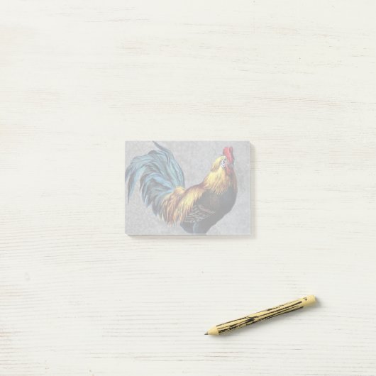 Farbenfroh Bantam Rooster Post-it Klebezettel (Auf Schreibtisch)
