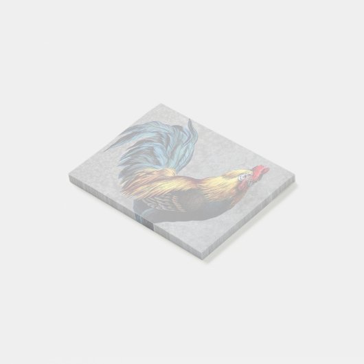 Farbenfroh Bantam Rooster Post-it Klebezettel (angewinkelt)