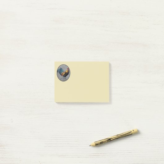 Farbenfroh Bantam Rooster Post-it Klebezettel (Auf Schreibtisch)