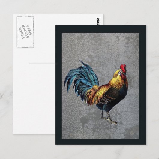Farbenfroh Bantam Rooster Postkarte (Vorne/Hinten)