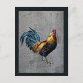 Farbenfroh Bantam Rooster Postkarte (Vorderseite)