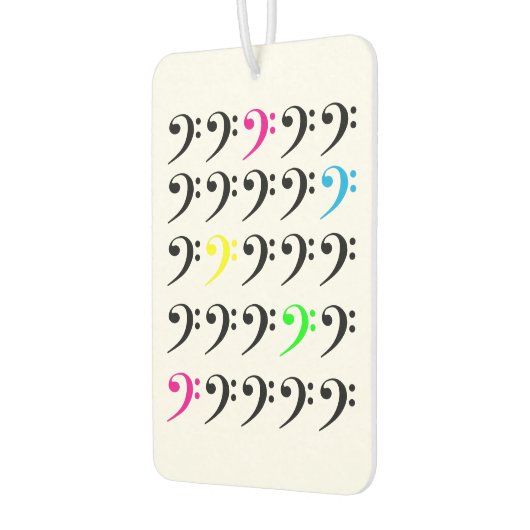 Farbenfroh Bass Clef Autolufterfrischer (Links)