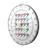 Farbenfroh Bass Clef Dartscheibe (Vorderseite rechts)