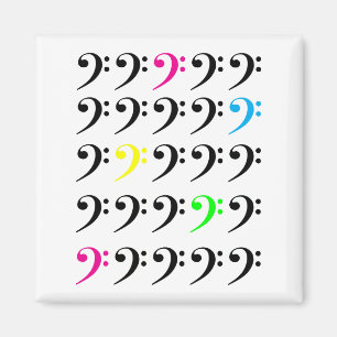 Farbenfroh Bass Clef Magnet