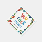 Farbenfroh beim Rock Klettersteig Adrenalin Pinsel Serviette (Ecke)