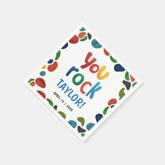 Farbenfroh beim Rock Klettersteig Adrenalin Pinsel Serviette (Ecke)