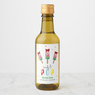 Farbenfroh, bereit zum Pop Eiscreme Babydusche Weinetikett