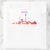 farbenfroh Berlin Rechteckiger Aufkleber (Tasche)