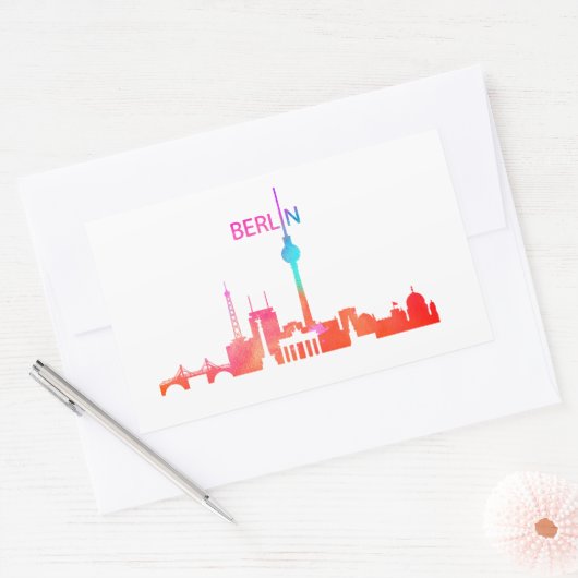 farbenfroh Berlin Rechteckiger Aufkleber (Umschlag)