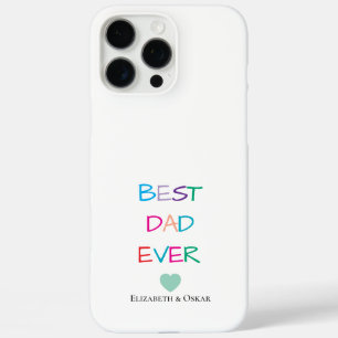 Farbenfroh "Bester Vater je" - Fun & Heartfelt iPhone 16 Pro Max Hülle