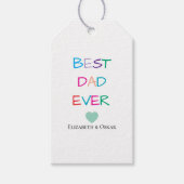 Farbenfroh "Bester Vater je" - Fun & Heartfelt Geschenkanhänger (Vorderseite)