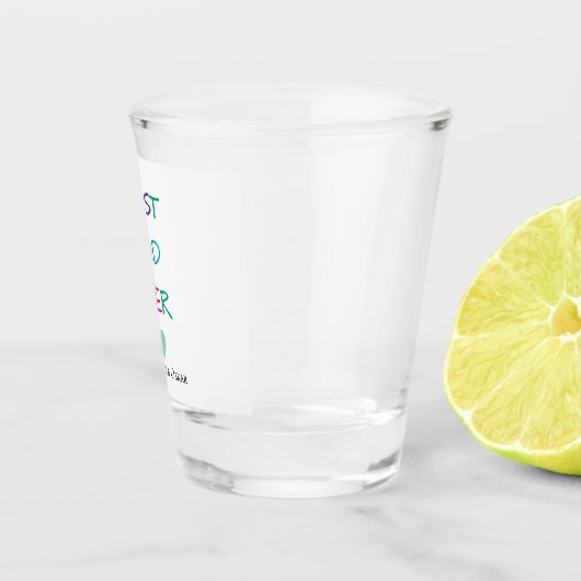 Farbenfroh "Bester Vater je" - Fun & Heartfelt Schnapsglas (Rechts)