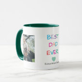 Farbenfroh "Bester Vater je" - Fun & Heartfelt Tasse (Vorderseite Links)