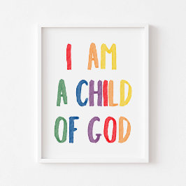 Farbenfroh bin ich ein Kind Gottes-Poster Poster