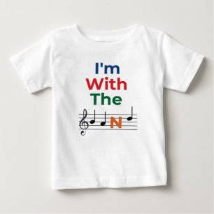 farbenfroh bin ich mit dem Band Musiknotens Music  Baby T-shirt