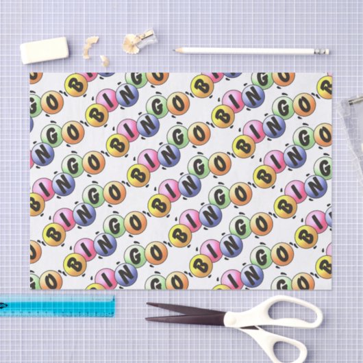 Farbenfroh Bingo Seidenpapier (Handwerk)